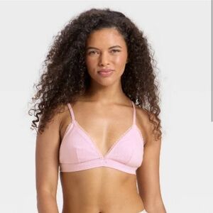 NWOT Women's Pointelle Triangle Bralette - Wild Fable™: Target